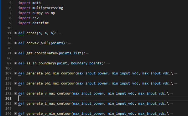 Screenshot of code.